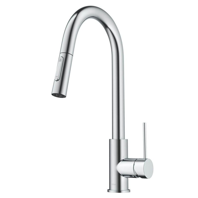 KRAUS Oletto Contemporary Pull-Down Single Handle Kitchen Faucet in Chrome, KPF-3104CH - Image 1